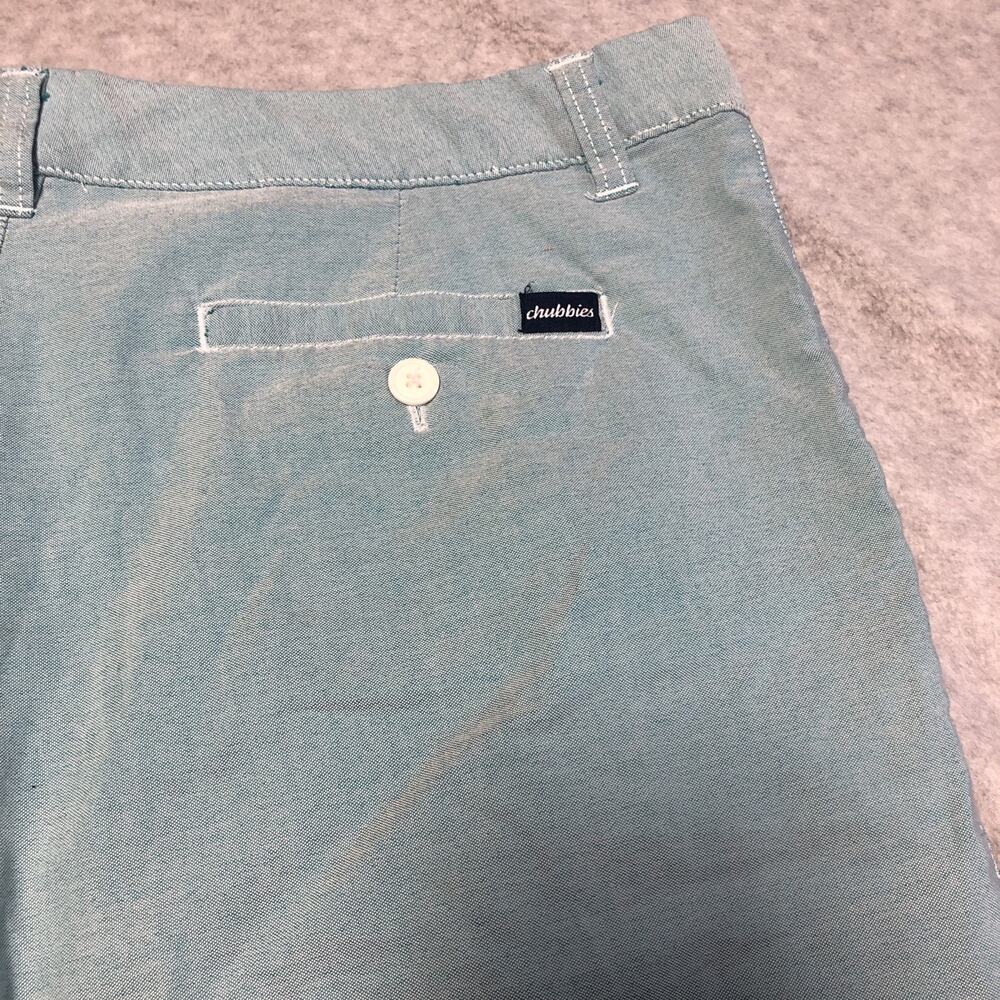Chubbies The Staples Flat Front Chino Shorts Men's Size 34/7 Green Preppy - Picture 9 of 12
